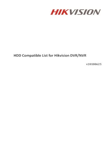 Hdd Compatible List For Hikvision Dvr Nvr Ds 7104hqhi K1 Ds 7108hqhi K1 Seagate Capacity Hdd Model Dvr Pdf Document