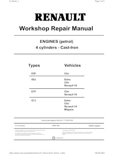 Renault Clio 1 Workshop Service Manual Pdf Document