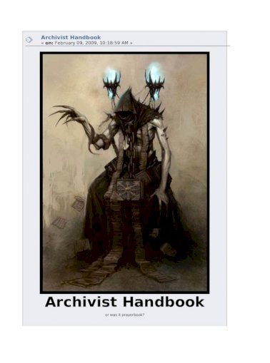 Archivist's Handbook - Document]